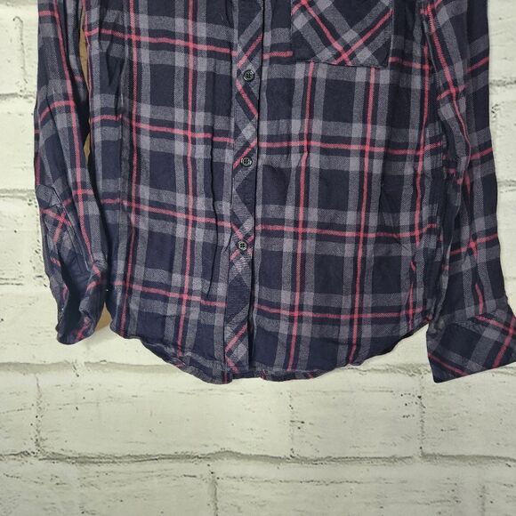 Rails hunter coal gray rose plaid button up Small - Picture 11 of 13